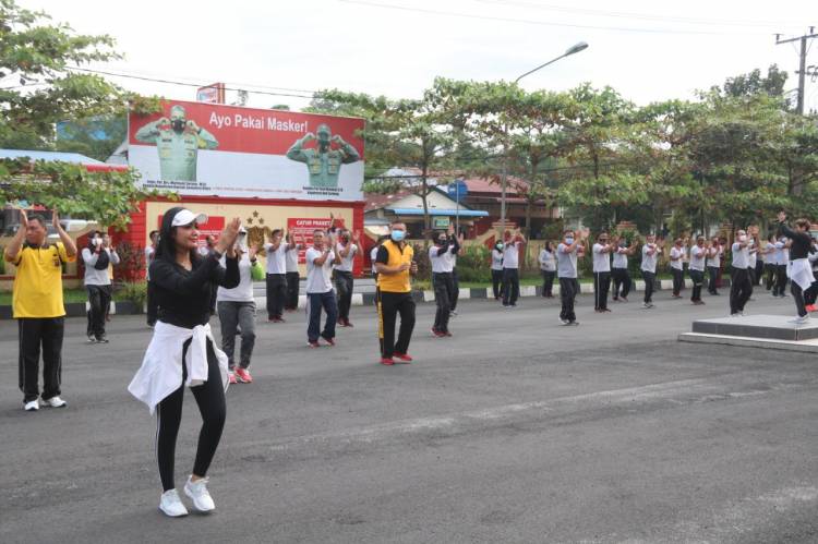 Jaga Kebugaran, Personil Polresta Deli Serdang Olahraga Bersama