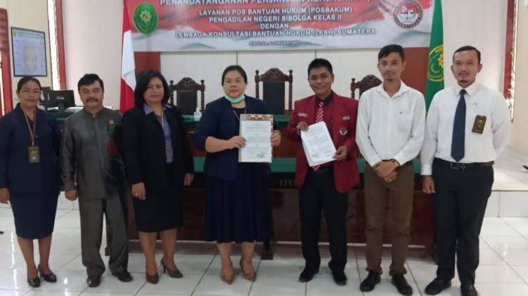 LKBH Sumatera Tandatangani MoU Posbakum dengan PN Sibolga