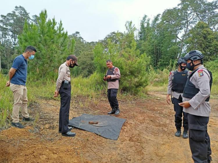 Mortir yang Ditemukan di Kota Berastagi Diledakkan di Deleng Singkut