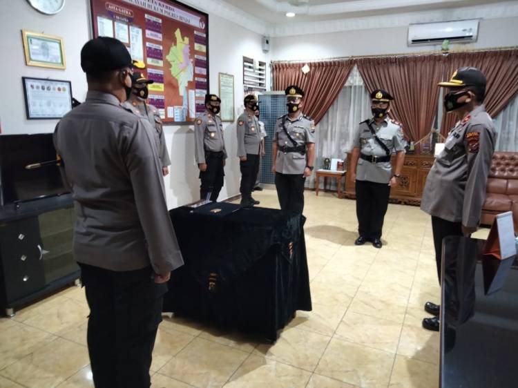 Kapolres Binjai Romadhoni Sutardjo Pimpin Sertijab Kapolsek Binjai