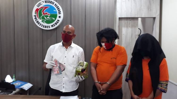 Sejoli Pengedar Narkoba Diringkus di Medan, 750 Gr Sabu Disita