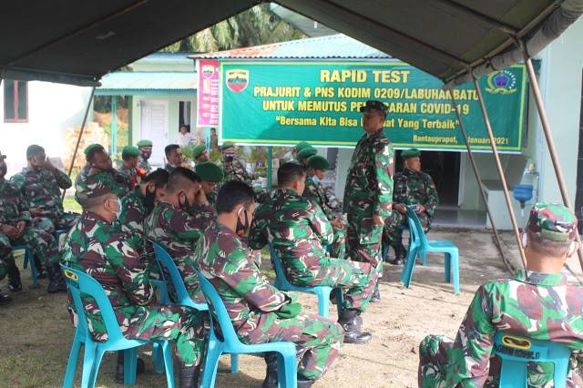 Kodim Labuhanbatu Rapid Test Prajurit