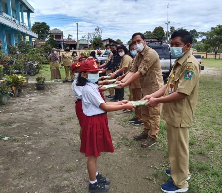 SDN 091316 Unggulan Raya Terapkan Standar Prokes Covid-19 di Masa PTM 