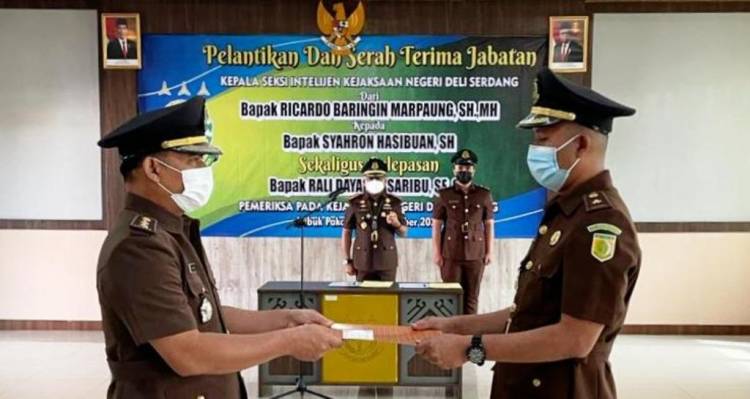 Syahron Hasibuan Dilantik Jadi Kasi Intelijen Kejari Deliserdang