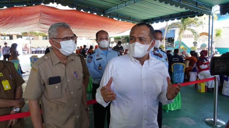 Bupati Batubara Ir H Zahir MAP Tinjau Vaksinasi di Lapas Kelas II A Labuhanruku