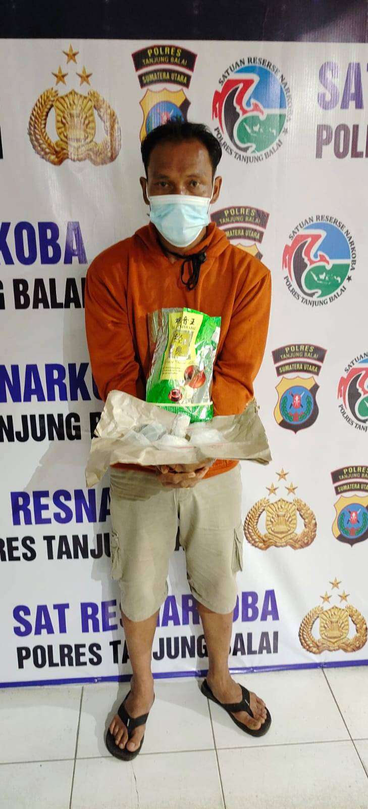 Polres Tanjungbalai Ringkus Ewin Pemilik 1,1 Kg Sabu