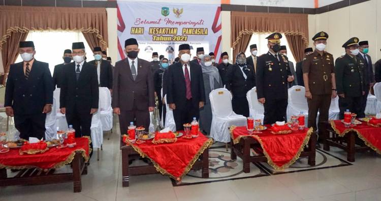 Forkopimda Palas Ikuti Upacara Peringatan Hari Kesaktian Pancasila Secara Virtual