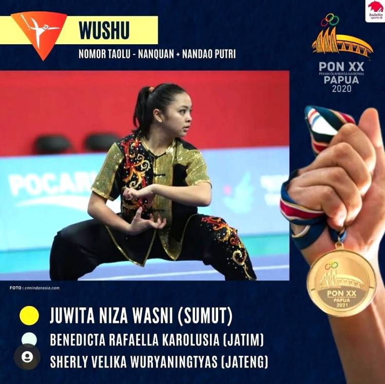PON XX Papua: Harris dan Niza Awali Medali Emas, Wushu Sumut Masih Sisakan 7 Wakil di Final