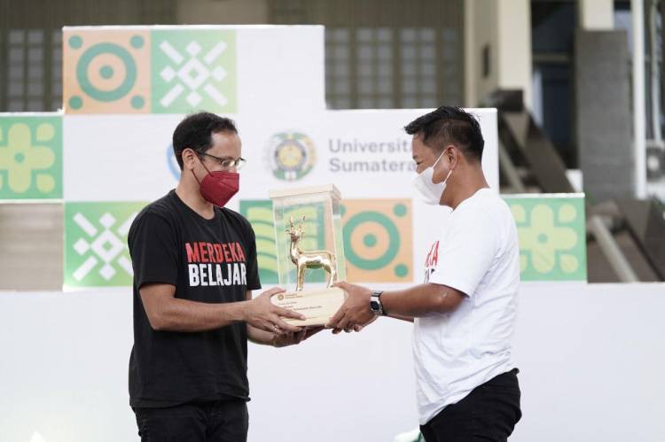 Menteri Nadiem Makarim Puji Program MBKM USU yang Libatkan Mitra Lokal
