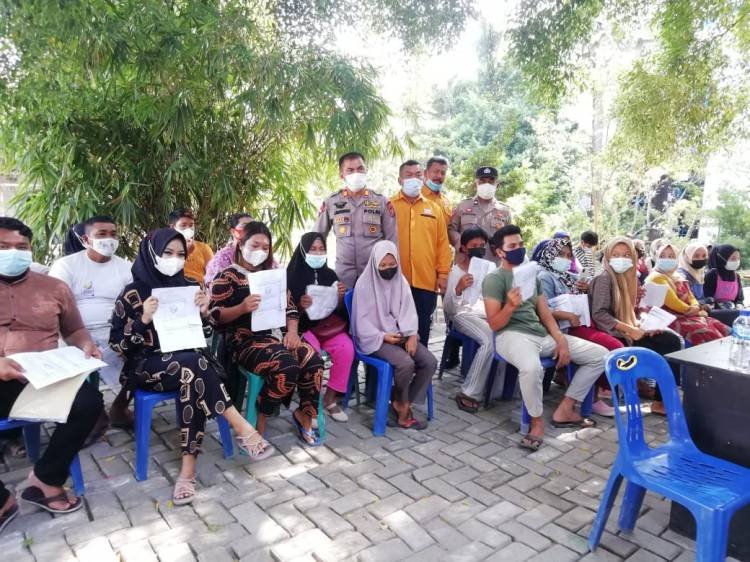 Polsek Percut Sei Tuan, Partai Hanura dan PT CML Vaksinasi 400 Warga dan Karyawan