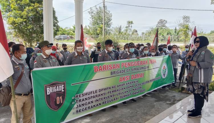 Brigade 01 Unjuk Rasa di Simalungun, Minta Dana Desa Dikelola Transparan