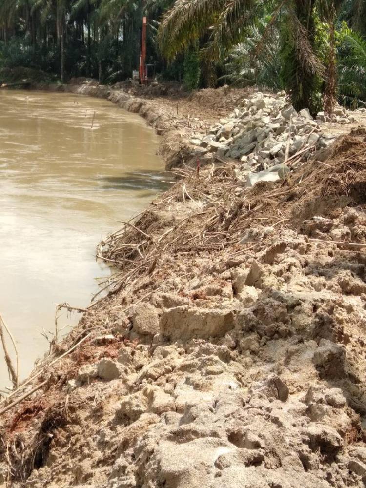 Proyek Pengendalian Banjir Desa Tanjung Pasir Labura Terancam Tidak Selesai 