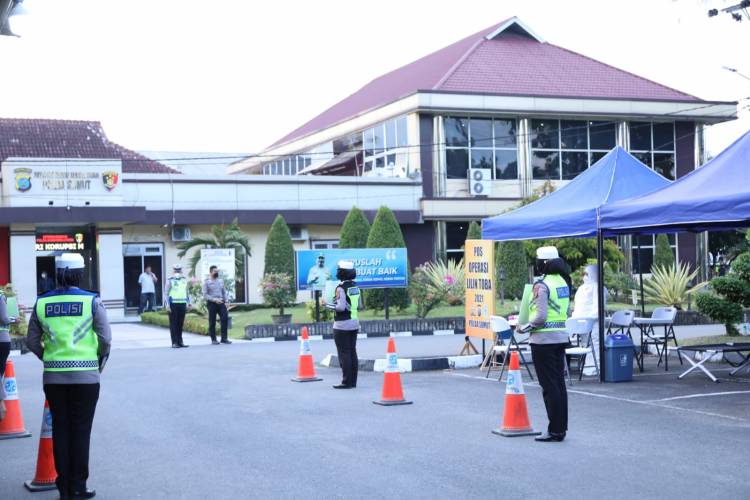 Dit Lantas Polda Sumut Gelar Simulasi Pos Pam Ops Lilin Toba 2021