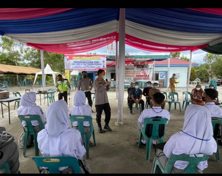 Polres Sergai Gelar Pelatihan Pelajar Pendidikan Lalu Lintas dan Prokes
