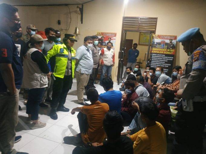 Razia Penyakit Masyarakat, Polsek Medan Tuntungan Amankan 14 Pasangan Bukan Suami Istri