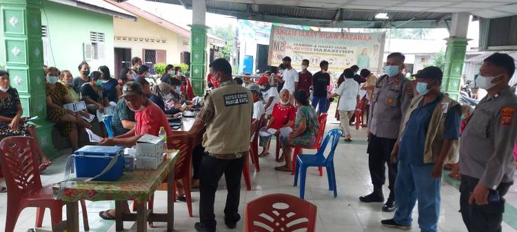 Polsek Pancurbatu Makin Gencar Laksanakan Percepatan Pencapaian Vaksinasi 70%