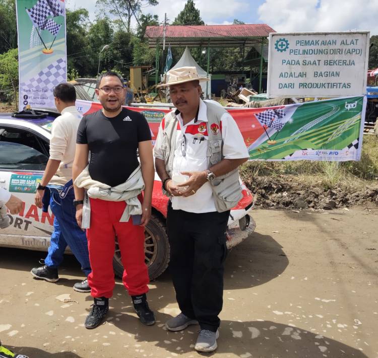 Wagubsu Musa Rajeksyah dan Bupati Pakpak Bharat Frans Bernhard Tumanggor Ikuti Kejuaraan Danau Toba Rally 2021 di Aek Nauli