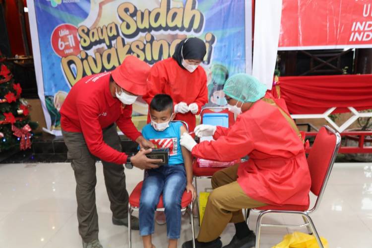 BIN Gelar Kick Off Vaksin Anak, Bupati Taput Berikan Apresiasi