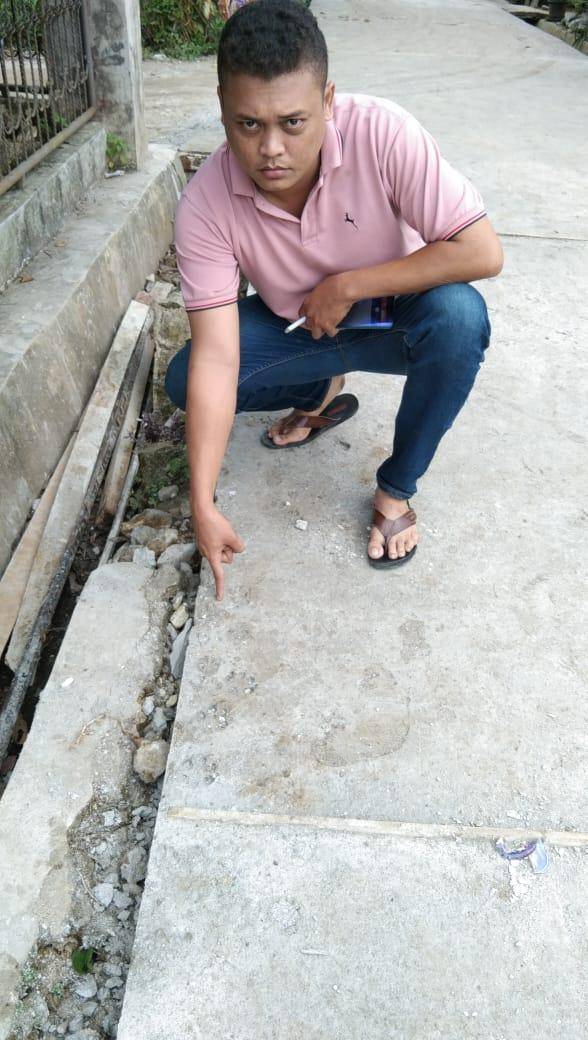 Pembangunan Rabat Beton di Huta Sumber Sari Nagori Bandar Selamat Disoal Warga