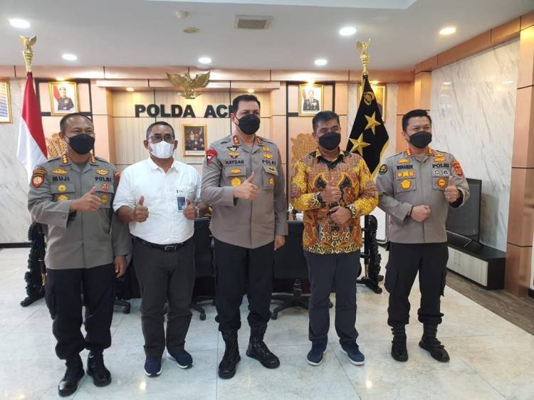 GM PLN UIPSBU Bersilaturahmi ke Kapolda Aceh Meningkatkan Sinergitas dan Cek Jaringan SUTET