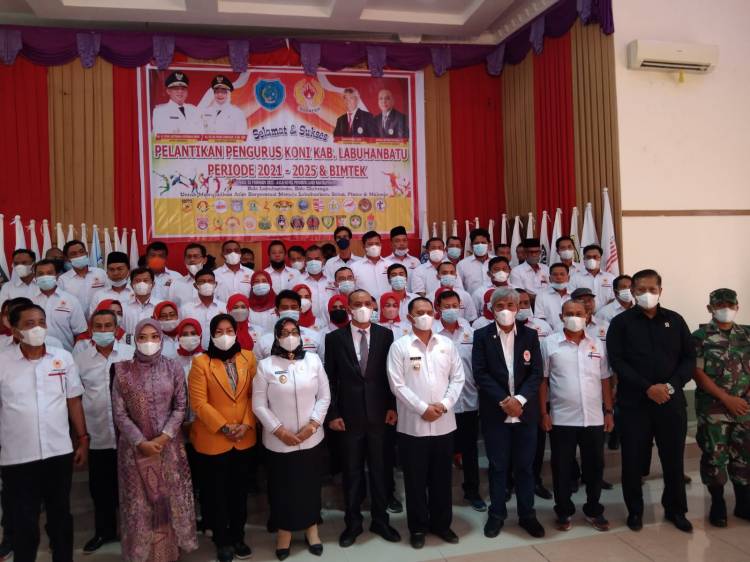 Ketua KONI Sumut Lantik Pengurus KONI Labuhanbatu