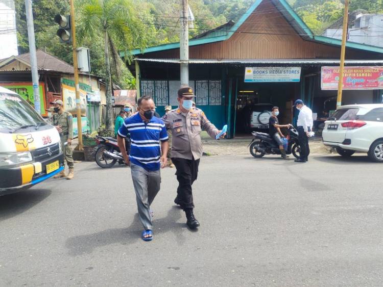 Kasi Humas Polres Sibolga Pimpin Operasi Yustisi Protokol Kesehatan