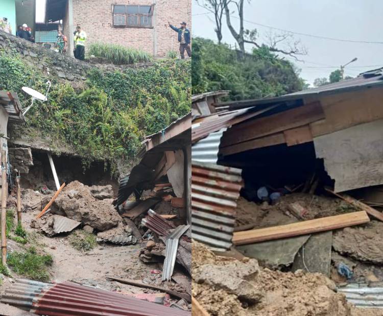 Material Longsor Timpa 5 Rumah di Karo