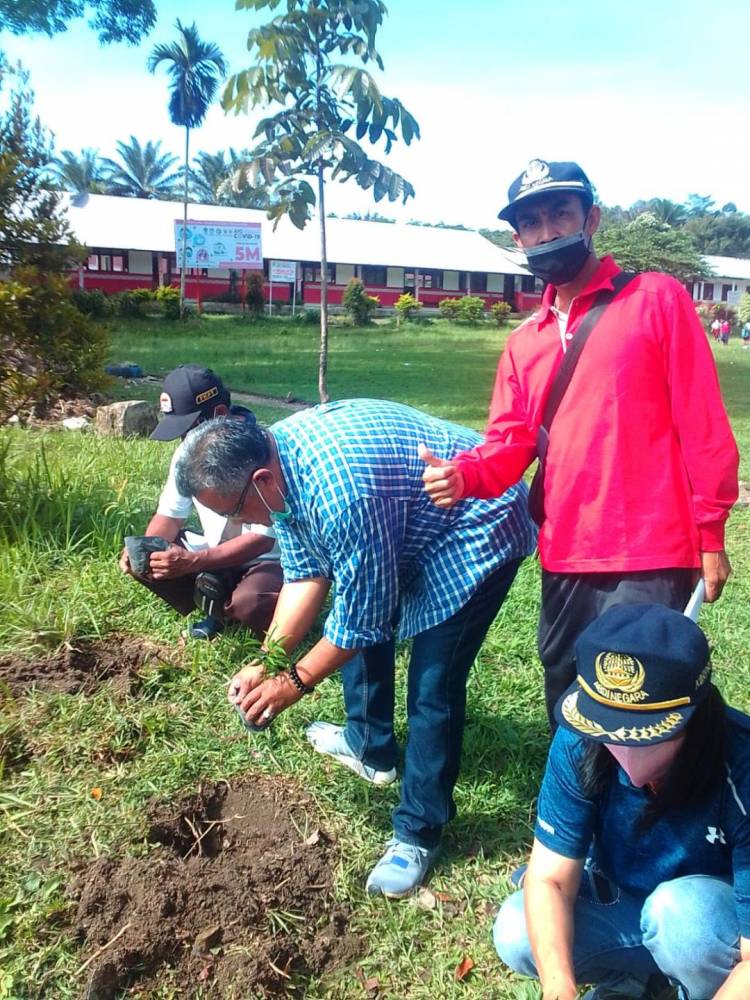 Forkom Panei Gelar Penanaman Pohon Pucuk Merah di Panei Tongah