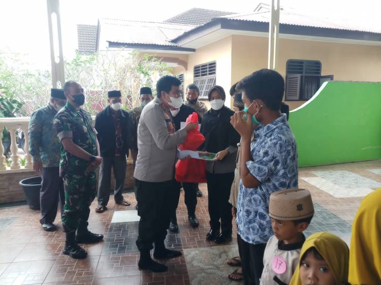 Peringati Isra&rsquo; Miraj 1443 H, Polres Binjai Gelar Gebyar Vaksinasi dan Bansos