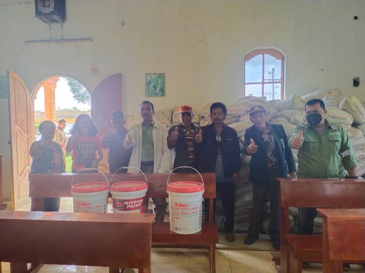TPL Bantu Pembangunan Gereja Katolik di Huta Tinggi Parmonangan 190 Sak Semen