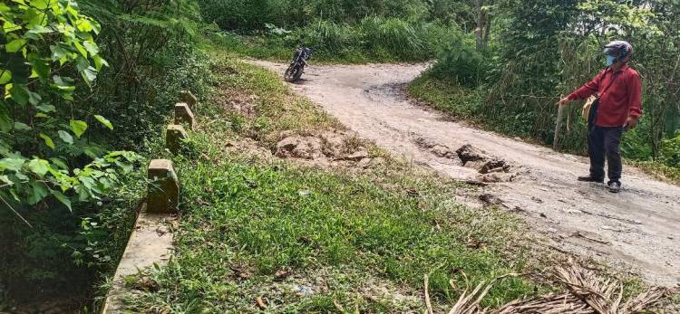 Jembatan Menuju Nagori Palia Naopat Terancam Ambruk