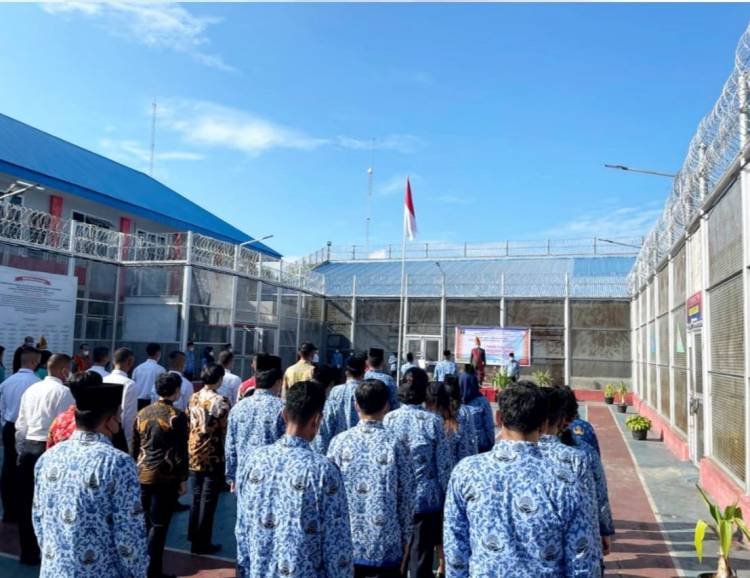 Pegawai Lapas Pancurbatu Peringati Hardiknas