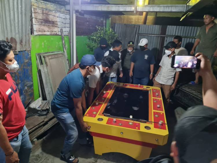 Polsek Delitua Amankan Dua Mesin Judi Tembak Ikan dari Kompleks Berlian Sari
