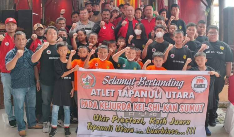 Taput Berangkatkan 24 Atlet Kei Shin Kan dan 6 Pelatih Ikuti Kejurda di Medan