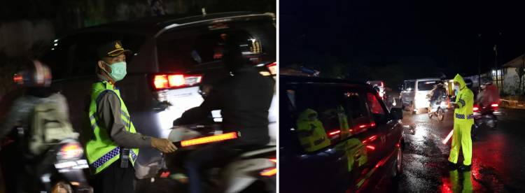 Kapolres dan Pamatwil Polda Sumut Ikut Urai Kemacetan Arus Balik di Jalan Medan