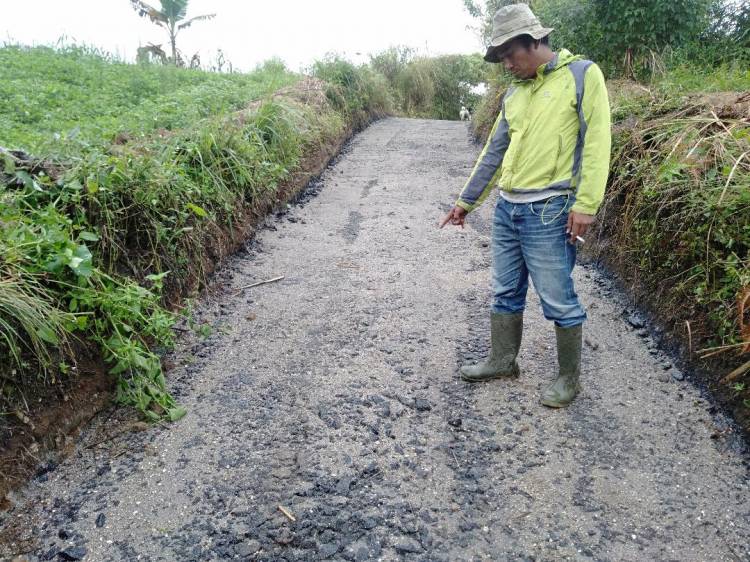 Dinilai Asal Jadi, Aliansi Masyarakat Silabah Jaya Minta Pembangunan Lapen Menuju Silayur Dibongkar