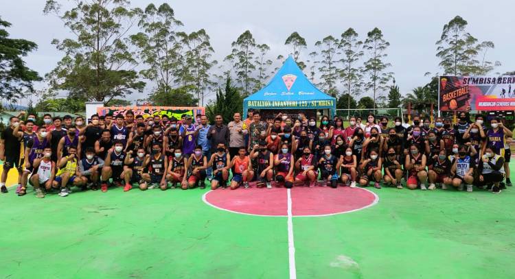 Yonif 125/Simbisa Gelar Turnamen Bola Basket Antar Pelajar