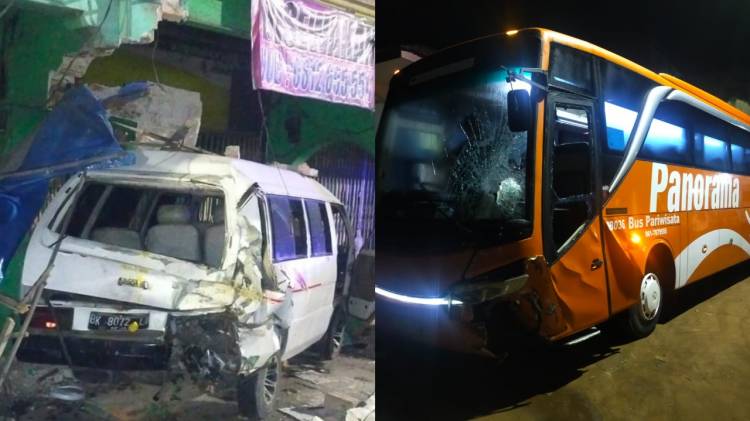 Kecelakaan Bus dan L 300 di Sergai, 1 Tewas 3 Luka-Luka