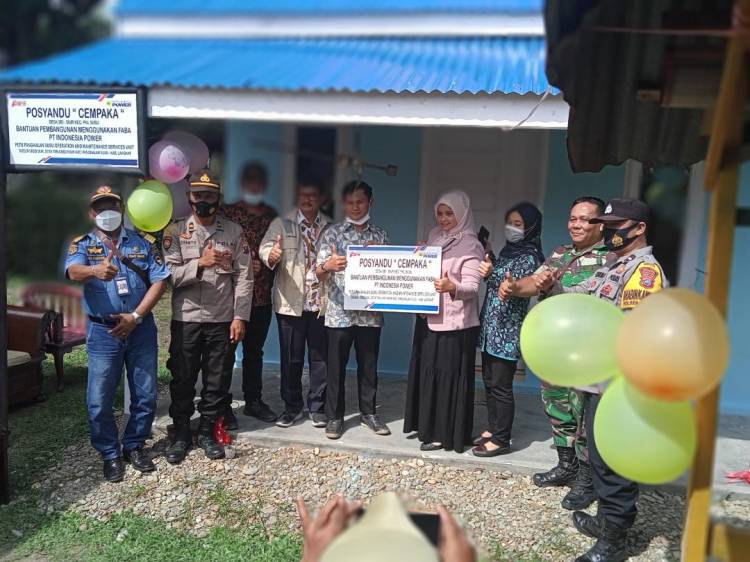 PLTU OMU Pangkalansusu Bangun Posyandu dengan Material Limbah