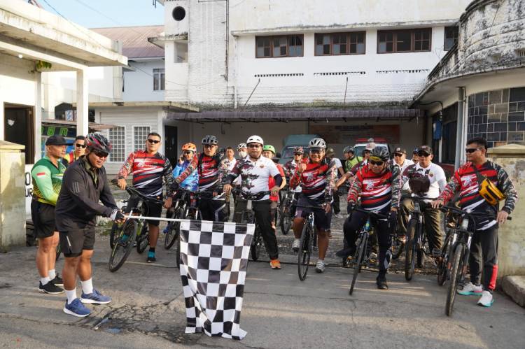 Sambut HUT ke-72 Kodam I/BB, Korem 022/PT Gelar Touring Fun Bike