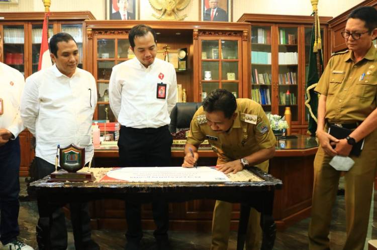 Pemko Binjai Jalin Kerjasama Bantuan Telekomunikasi Antara DPPKB dan Telkomsel Sumbagut