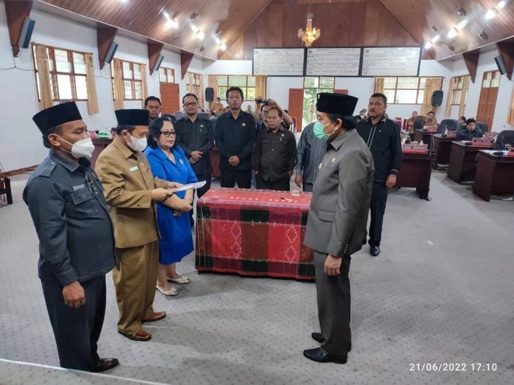 DPRD Taput Sahkan LKPJ Bupati Tahun Anggaran 2021