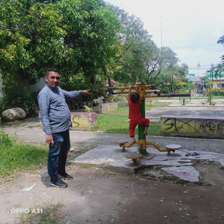 Edwin Sugesti Minta Pemko Medan Perbaiki RTH Taman Kota di Pulobrayan