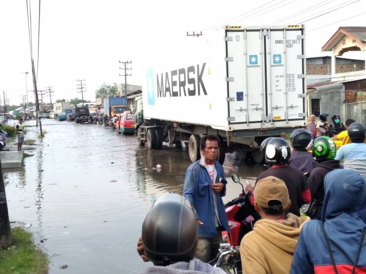 Rob Kembali Rendam Jalan Utama Keluar Masuk Kota Pelabuhan Belawan