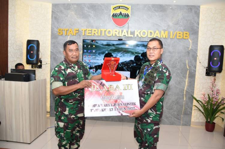 Kapenrem 023/KS Raih Juara III Lomba Karya Jurnalistik TMMD Kodim 0205/TK