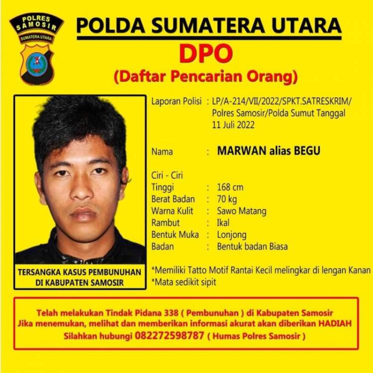 Tim Gabungan Polda Sumut Tembak Pelaku Pembunuh Pasutri
