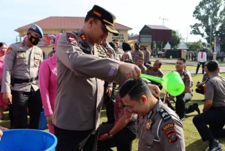 59 Personel Polres Labuhanbatu Naik Pangkat di Hari Bhayangkara