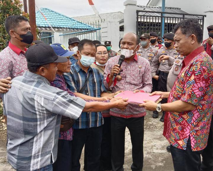 Pangulu Aksi Damai di Kantor Bupati Simalungun Tuntut Pilpanag 2022