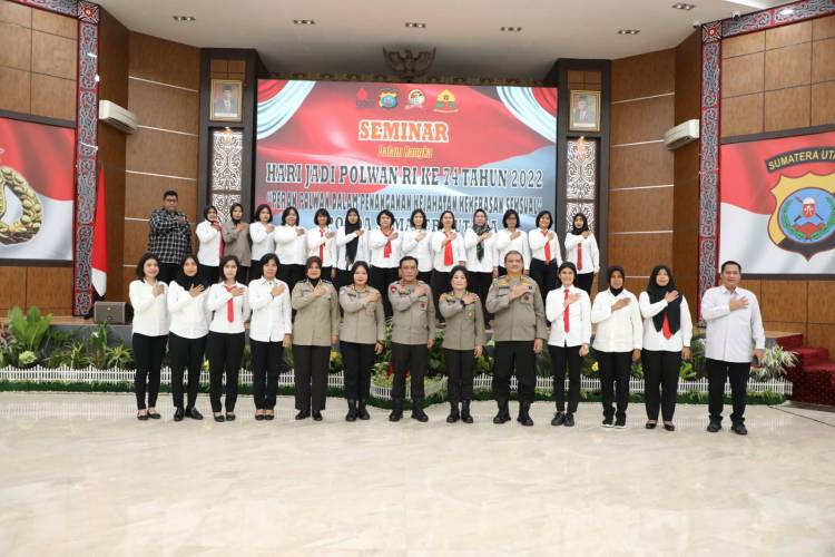 Polwan Polda Sumut Adakan Seminar Penanganan Kejahatan Kekerasan Seksual