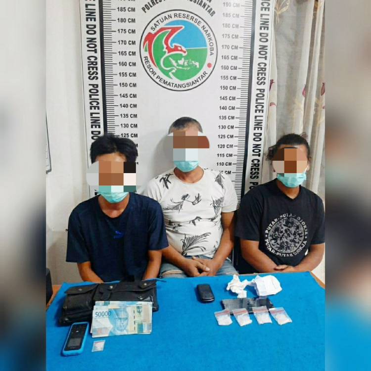 Polres Pematangsiantar Tangkap 3 Pria Terlibat Jaringan Narkoba